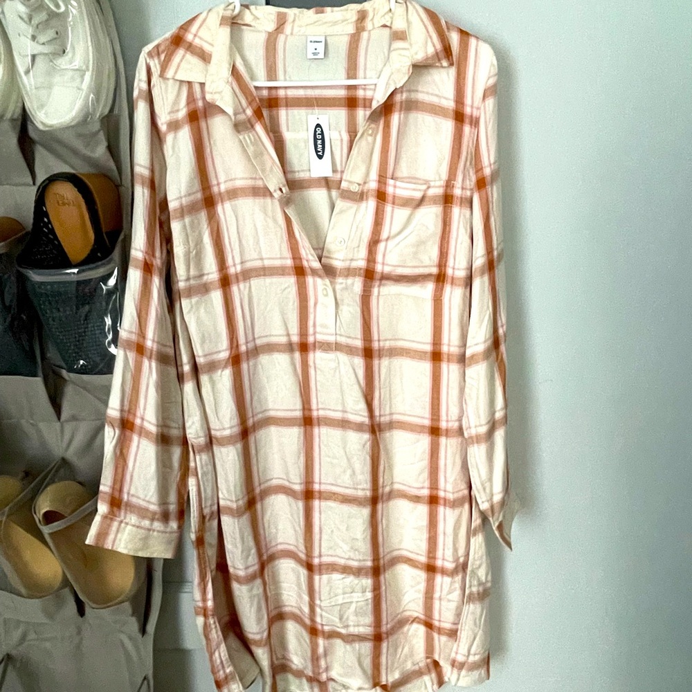 Old Navy Flannel T Shirt Dress